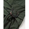 Robe Décontractée Ceinturée Poitrine en Couleur Unie à Taille Empire - Vert profond S | US 4