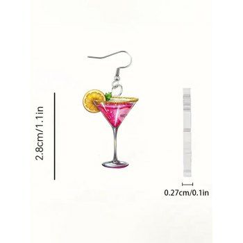 Acrylic Cocktail Glasses Shaped Vacation Drop Earrings Party Earrings