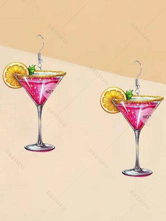 Boucles D'Oreilles de Soirée de Vacances en Forme de Lunettes Acrylique - multicolor A 