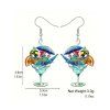 Boucles D'Oreilles Pendantes Motif Perroquet en Acrylique pour Cocktail et Plage - multicolor B 