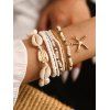 Bracelet de Plage D'Eté de Vacances Perlé Coquille et Etoile de Mer 7 Pièces - multicolor A 