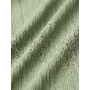 Solid Color Textured Lace Insert Dress Plunging Neck Cinched Shoulder Empire Waist A Line Mini Casual Dress