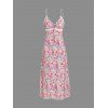 Robe Moulante Ligne A en Dentelle Insérée à Bretelle Fine - Rose clair M | US 6