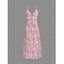 Robe Moulante Ligne A en Dentelle Insérée à Bretelle Fine - Rose clair M | US 6