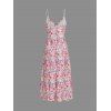 Robe Moulante Ligne A en Dentelle Insérée à Bretelle Fine - Rose clair M | US 6