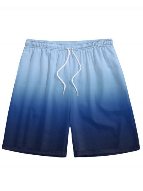 Short de Vacances Ombré Imprimé à Cordon pour Homme