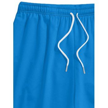 Men's Solid Color Drawstring Beach Shorts Elastic Waist Board Shorts