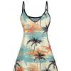 Mini Robe Ligne A Motif de Cocotier Colorée à Bretelle Fine - multicolor A XXXXXL | US 20