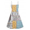 Mini Robe Ligne A Géométrique en Blocs de Couleurs à Bretelle Fine Style Bohémien - multicolor XXXXXL | US 20