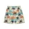 Short de Plage de Vacances Imprimé Palmier pour Homme - multicolor F 5XL