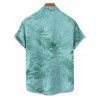 Chemise de Vacances Décontractée Motif de Feuille de Plante Tropicale à Manches Courtes - Vert clair 5XL