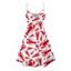Allover Lobster Ocean Pattern Vacation Dress Spaghetti Strap V Neck A Line Mini Beach Tank Dress - WHITE XXXXL | US 18