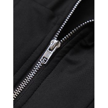 Solid Color Grommet Lace Up Half Zipper Fake Pocket Gothic Dress Square Ring Adjustable Strap A Line Mini Dress