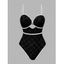 Maillot de Bain de Plage Découpé en Couleur Contrastée à Volants Une-Pièce - Orange L | US 8
