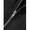 Mini Robe Gothique à Bretelle Ajustable à Demi-Zip avec Poche en Faux Cuir - Noir S | US 4