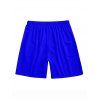 Short de Plage à Taille Elastique en Couleur Unie avec Cordon de Serrage pour Hommes - Bleu gris 4XL