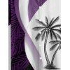 Chemise de Vacances Boutonnée Feuille de Noix de Coco Imprimée à Manches Courtes - Concorde M