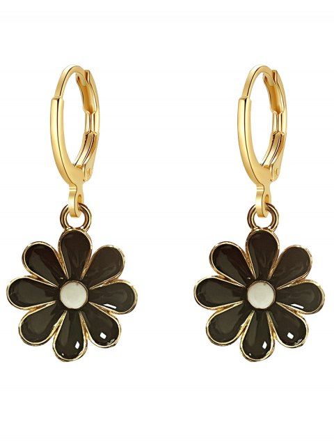 Boucles D'Oreilles Pendantes en Alliage Motif Marguerite et Fleur Style Simple