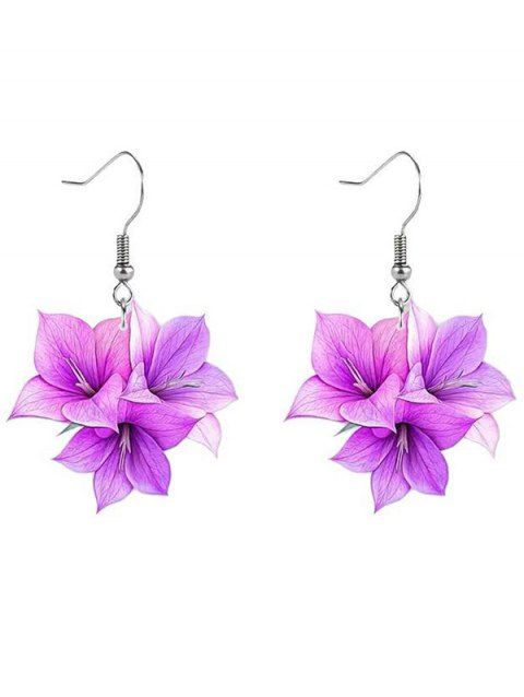 Acrylic Vivid Floral Shaped Drop Earrings Trendy Earrings