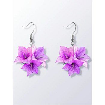 Acrylic Vivid Floral Shaped Drop Earrings Trendy Earrings