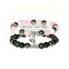 Ensemble de Bracelet Cœur Magnétique Perlé avec Pierre 4 Pièces - multicolor B 