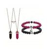 Ensemble de Bracelet Cœur Magnétique Perlé avec Pierre 4 Pièces - multicolor A 