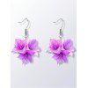 Boucles D'Oreilles Pendantes Tendances en Forme de Fleurs Acryliques Éclatantes - Violet clair 