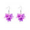 Boucles D'Oreilles Pendantes Tendances en Forme de Fleurs Acryliques Éclatantes - Violet clair 
