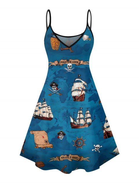 Robe Mini Solide sans Manches à Col en V Profond pour Vacances Tricotées à la Plage