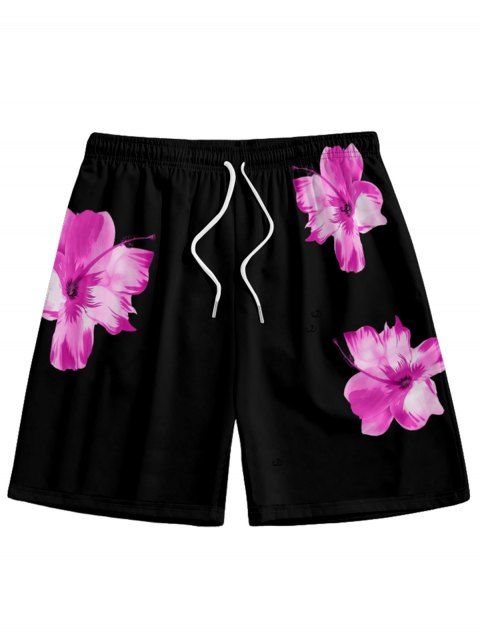 Short de Plage de Vacances Fleur Tropicale Motif de Fleur