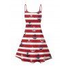Mini Robe Ligne A Rayée Motif D'Ancre à Bretelle Fine - Rouge XXXXXL | US 20