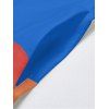 Robe de Plage Longue Ligne A Motif Tropical à Bretelle Fine avec Poche - Bleu profond XXL | US 14