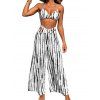 Maillot de Bain Tankini Texturé Découpé à Taille Haute à Col Halter - Noir L | US 8