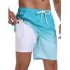 Short de plage ombré pour homme avec cordon de serrage et poche intérieure, taille élastique - multicolor A XXXL | US 14