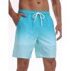 Short de plage ombré pour homme avec cordon de serrage et poche intérieure, taille élastique - multicolor A XXXL | US 14