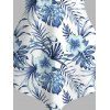 Débardeur de vacances à motif floral d'hibiscus et à bretelles en treillis, ourlet pointu, bretelles réglables, haut décontracté - Bleu profond S | US 4