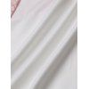 T-shirt 2 en 1 décontracté à manches courtes et col rond, imprimé texturé colorblock, avec empiècement en dentelle festonnée et faux twinset - Rose clair XL | US 12