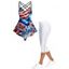 Independence Day Women Outfit Butterfly American Flag Pattern Lattice Strap Pointed Hem Tank Top and Lace Up Capri Leggings Patriotic Two Piece Set - multicolor S | US 4