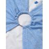 Débardeur col en V sans manches à imprimé floral et feuilles, col en V, 2 en 1 - Bleu Ciel S | US 4