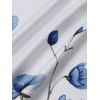 Débardeur col en V sans manches à imprimé floral et feuilles, col en V, 2 en 1 - Bleu Ciel S | US 4