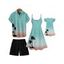 Family Outfit Ombre Palm Tree Print Spaghetti Strap Dress and Shirt Drawstring Shorts Vacation Outfit - Vert clair S | US 4
