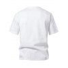 T-shirt décontracté à col rond et manches courtes pour homme, couleur unie, avec encoche en V, pour l'été - Blanc XL | US 10