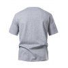 T-shirt décontracté à col rond et manches courtes pour homme, couleur unie, avec encoche en V, pour l'été - Gris Clair XXL | US 12