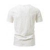 T-shirt décontracté à manches courtes et col rond pour homme, couleur unie, rayé et déchiré, idéal pour l'été - Blanc XXL | US 12