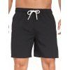 Short de plage uni pour homme avec cordon de serrage et poche intérieure, taille élastique - café XXXL | US 14