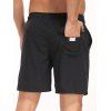 Short de plage uni pour homme avec cordon de serrage et poche intérieure, taille élastique - café XXXL | US 14