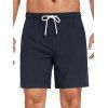 Short de plage uni pour homme avec cordon de serrage, poche intérieure et taille élastique - Bleu profond XXXL | US 14