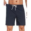 Short de plage uni pour homme avec cordon de serrage, poche intérieure et taille élastique - Bleu profond XXXL | US 14
