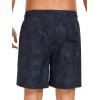 Short de plage imprimé pour homme avec cordon de serrage et poche intérieure, taille élastique - Noir XXXL | US 14
