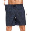 Short de plage imprimé pour homme avec cordon de serrage et poche intérieure, taille élastique - Noir XXXL | US 14